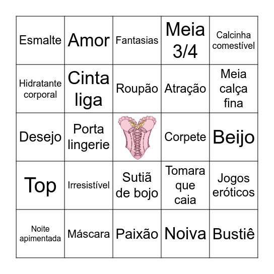 Chá de Lingerie da Lorena Bingo Card