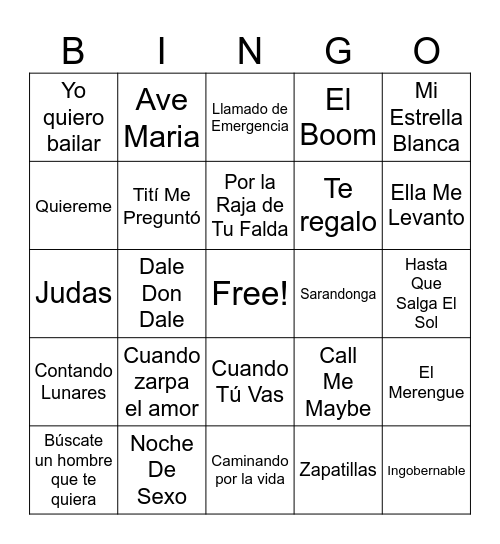 Bingo per Senyores <3 Bingo Card
