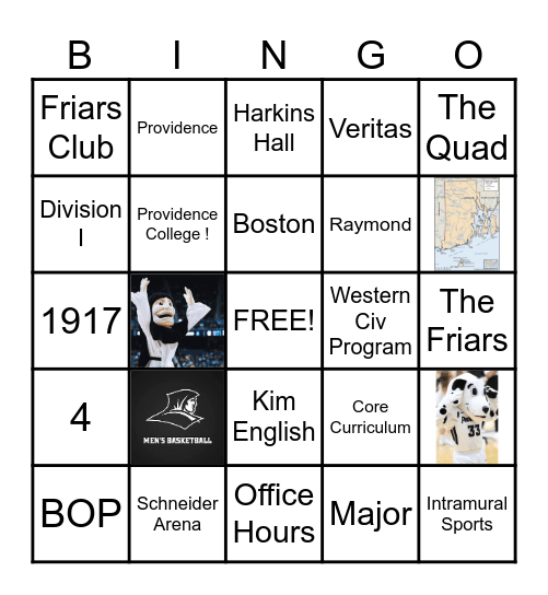 Providence Bingo 3 Bingo Card