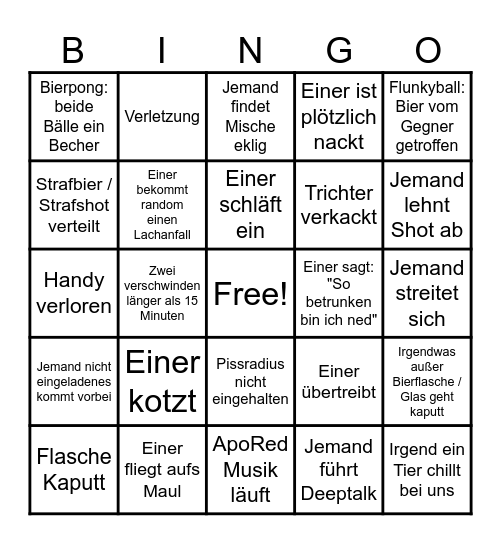 BINGOSUFF Bingo Card