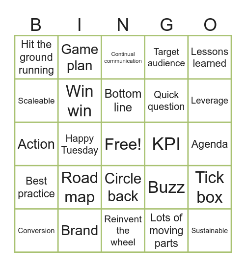 LQ Bingo Card