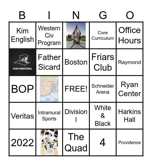 Providence 4 Bingo Card