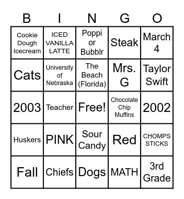 MISS FISHER BINGO Card