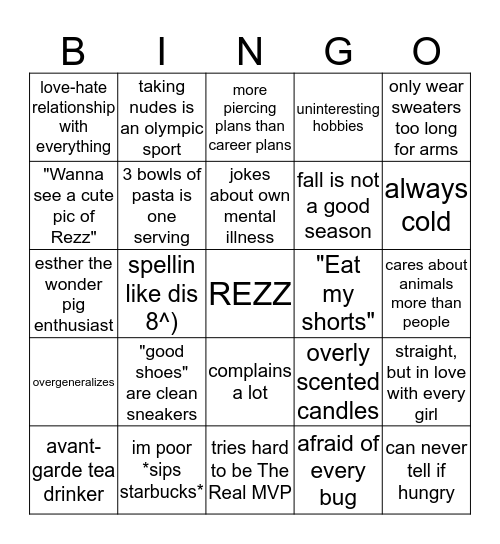 bingoroni Bingo Card