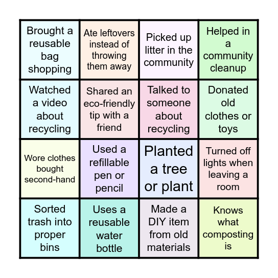 ECO-BINGO Card