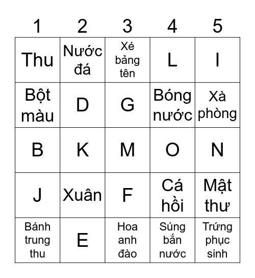 Cultural Mosaic Bingo Card