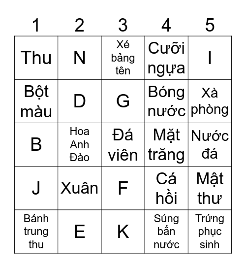 Cultural Mosaic Bingo Card