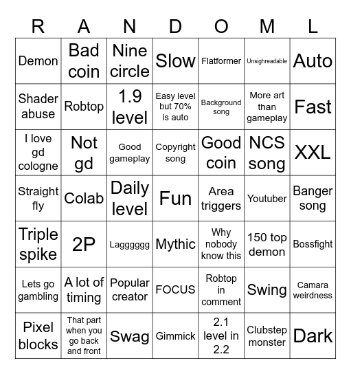 Random Tab Super Ultra Hardcore Mode Bingo Card