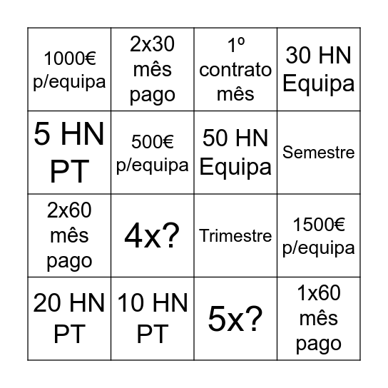 Bessa - Bingo de Maio Bingo Card