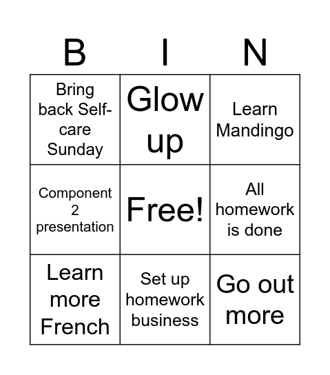 May Bingo Card