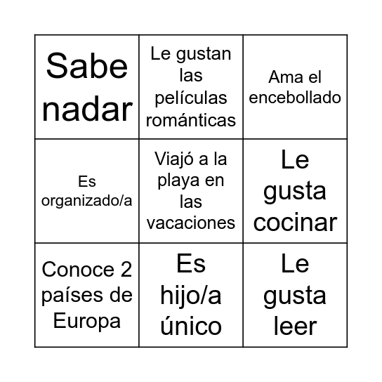 Bingo Card