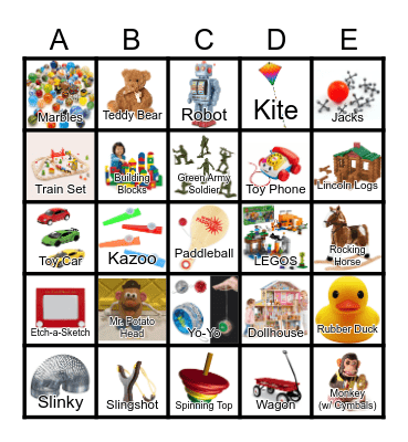 Classic Toys Bingo Card