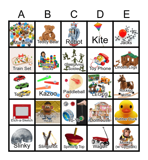 Classic Toys Bingo Card