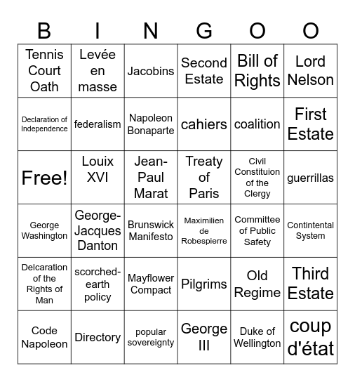 WH Ch. 16 Bingo Card