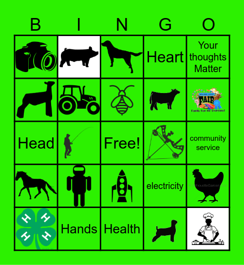 4-H Bingo Card