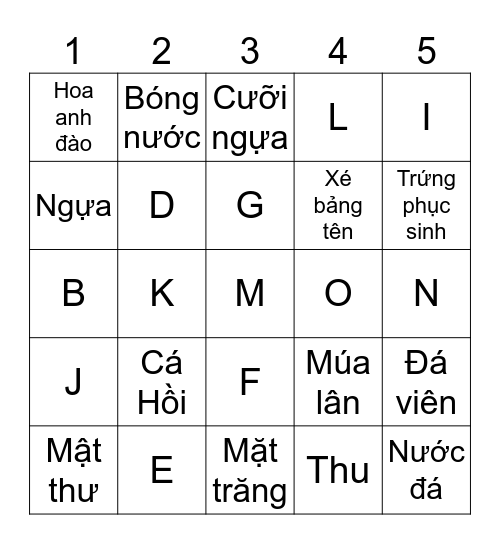 Cultural Mosaic Bingo Card