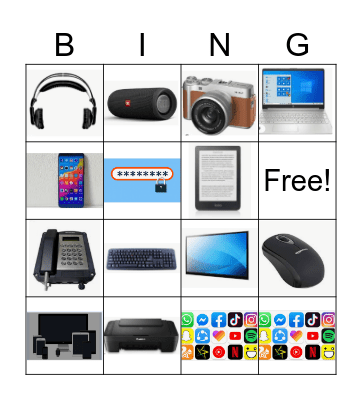 Technology Bingo Card