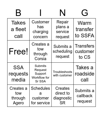 Rivian SSA Bingo! Bingo Card