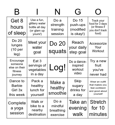 Barbie Bingo W4 Bingo Card