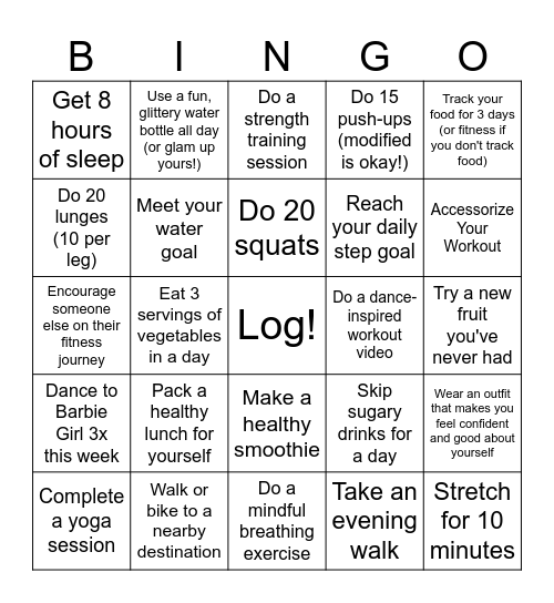 Barbie Bingo W4 Bingo Card