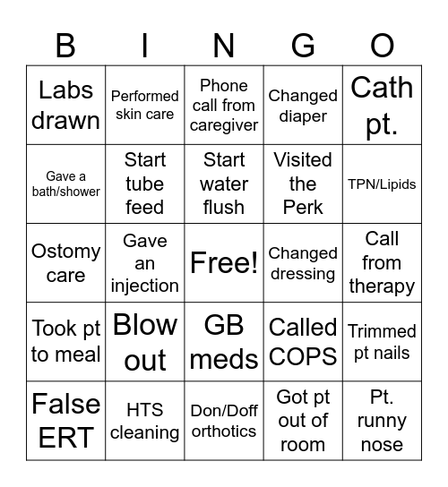 Nurses Week Bingo! Bingo Card