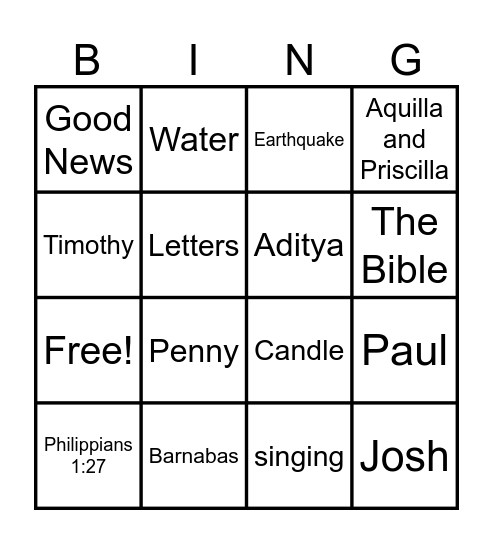 Mentor Bingo! Bingo Card