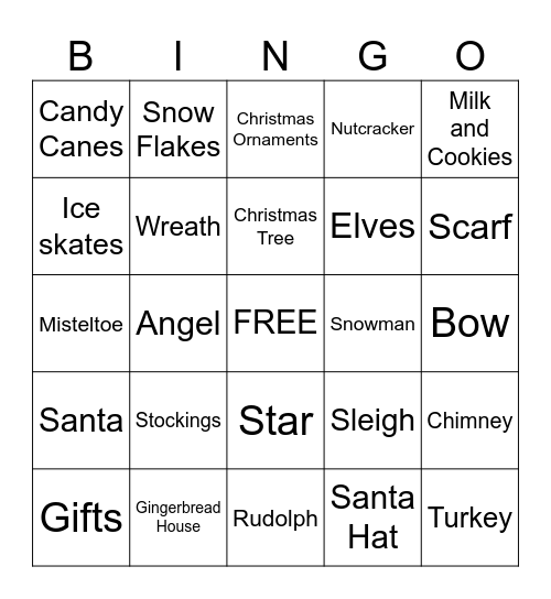 Christmas BINGO Card