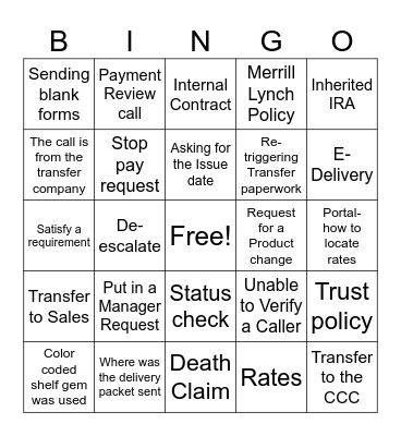 Bingo Card