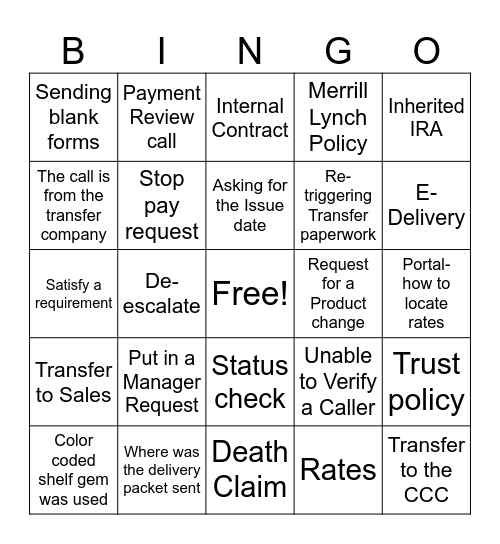 Bingo Card