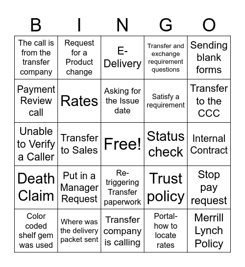 Bingo Card