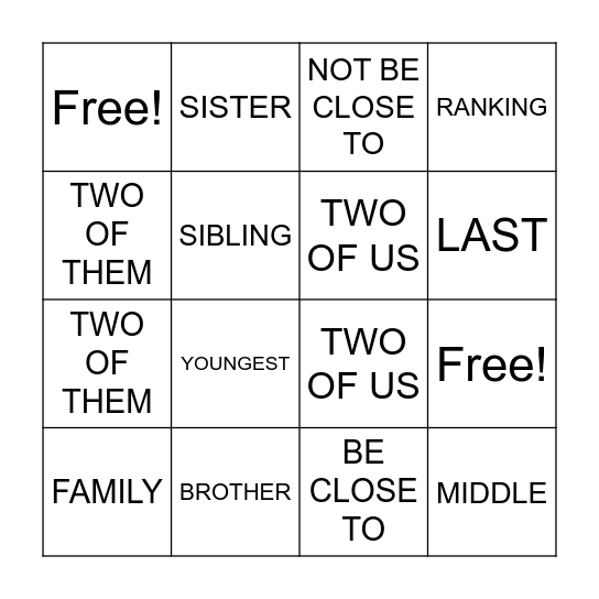 ASL BINGO Card