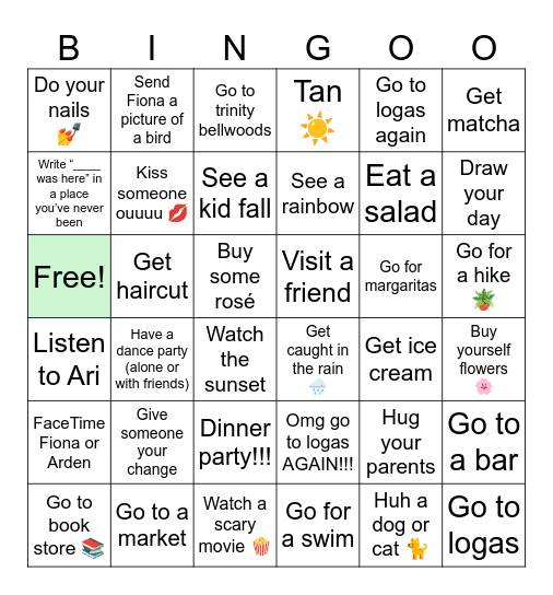 Miss y’all bingo Card