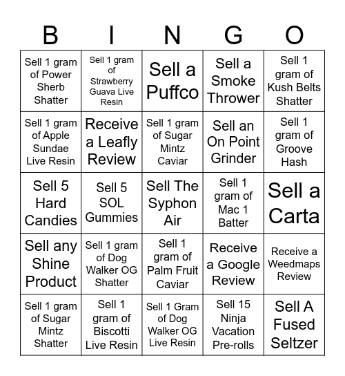 SOL Bingo Card