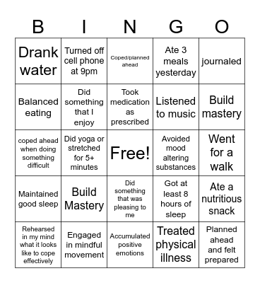 DBT ABC PLEASE Bingo Card