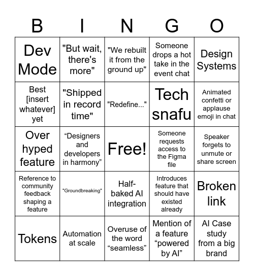 RP Config Watch Party Bingo Card