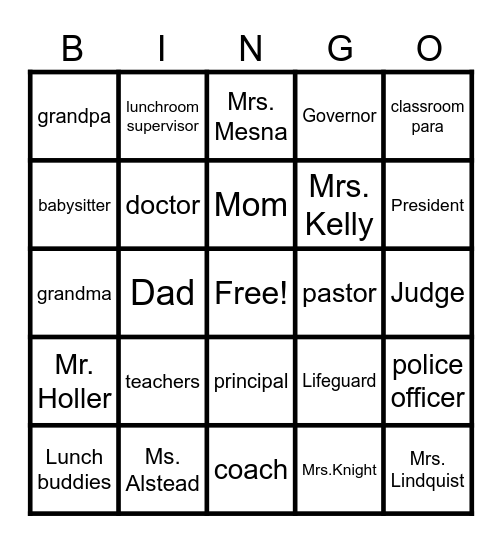 AUTHORITY BINGO Card