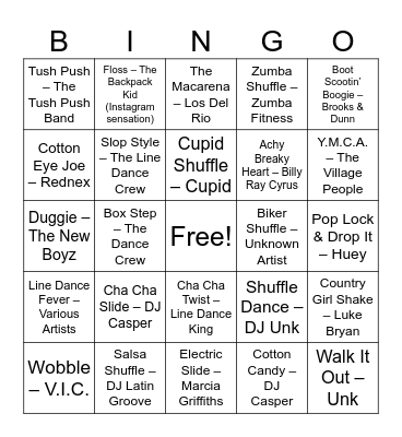 Boots on the Ground Buchanan Family Reunion Bingo Card