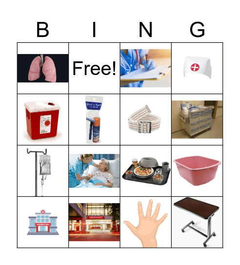Medical Bingo Card