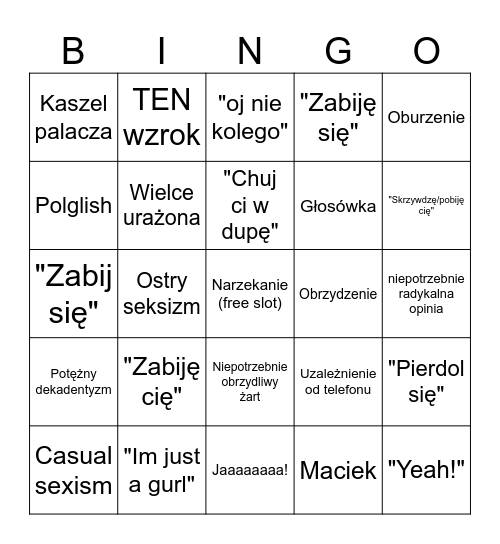 Daniela Bingo Card