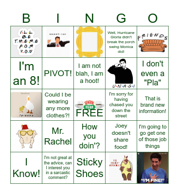 FRIENDS BINGO Card