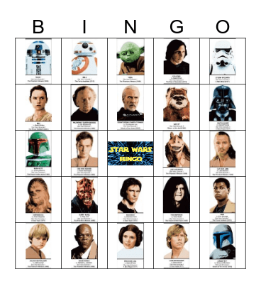 Star Wars Bingo Card