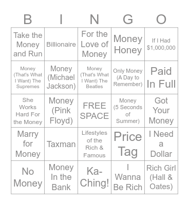 7/6 - 7/7/2025 💵 Bingo Card
