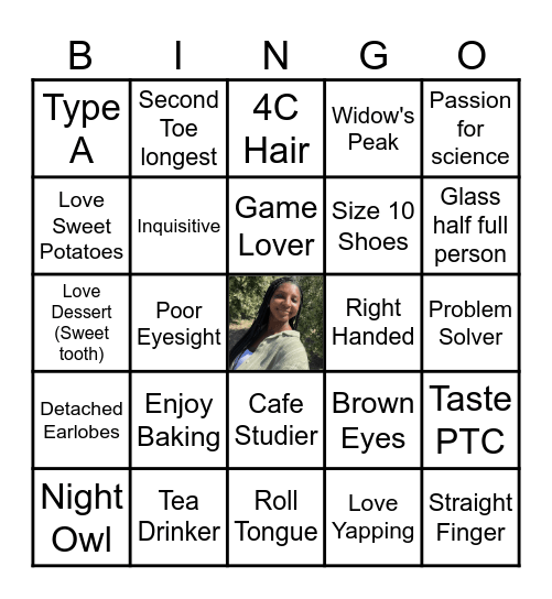 Kya's Genetics and "Epigenetics" Bingo Card