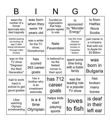This Person . . . Bingo Card