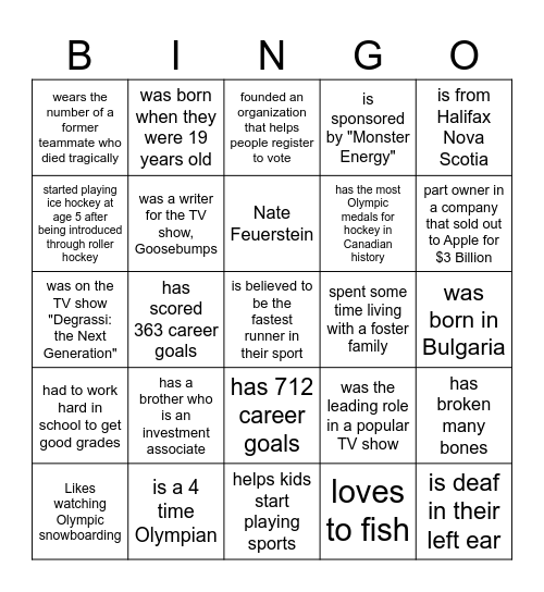 This Person . . . Bingo Card