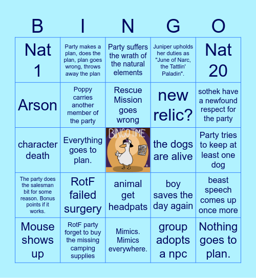 Rime of the Frostmaiden Ep. 5 | Kelvin's Cairn Bingo Card