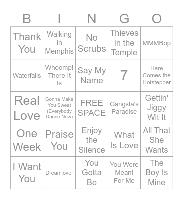 8/3 - 8/4/2025 Bingo Card
