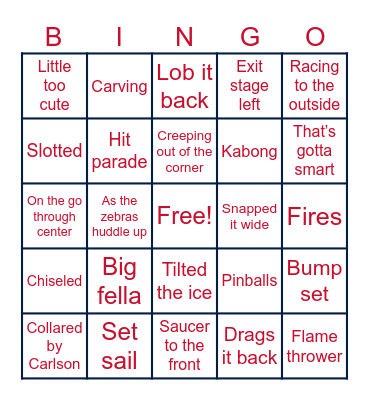 Joe B - Locker Capitals Bingo Card