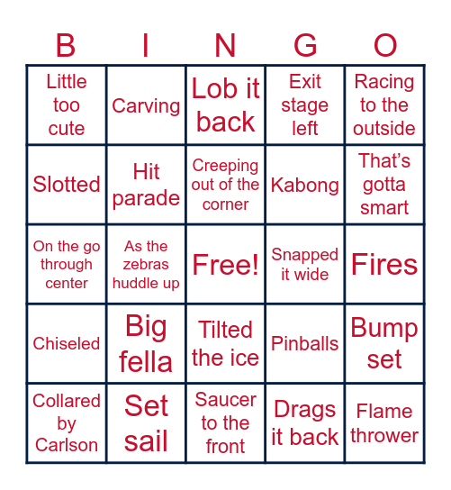 Joe B - Locker Capitals Bingo Card