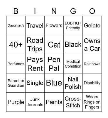 Katie ~ PenPal BINGO Card